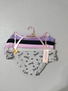 JUICY COUTURE Confezione da 5 mutandine donna medie senza linee di mutandine. Nuovo con etichette - Foto 1 di 8