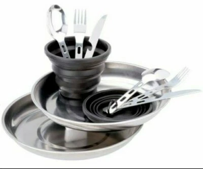 Металлический стол для кемпинга на 2 человека набор столов складная чашка Ozark Trail для кемпинга - Изображение 1 из 4