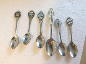 6 vintage souvenir spoons Oregon,CO,lake havasu,AZ,Gettysburg,Ortonville MN - Picture 1 of 3