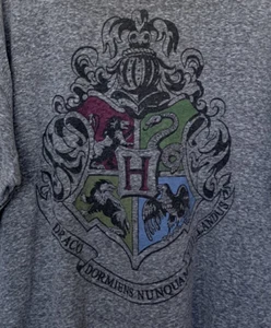 Camiseta gris escudo escudo escudo de armas Harry Potter Hogwarts para hombre 2XL XXL - Imagen 1 de 4