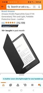 Amazon Kindle Paperwhite Case (11th Gen),Thin & Light, Foldable Protective Cover - Picture 1 of 10