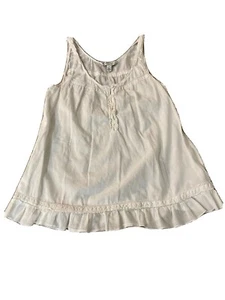 American Eagle Outfitters Damen Tank Top Shirt weiß Gr. 0 Knöpfe & Mesh - Bild 1 von 11