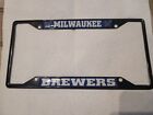 Fanmats MLB Milwaukee Brewers Black Metal License Plate Frame 