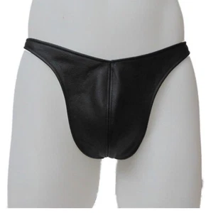 XL* Perizoma da uomo in pelle tanga design classico pesante gay fetish showmen hardcore - Foto 1 di 6