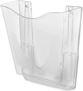 Compact A4 Wall Magazine File Holder - Antimicrobial & Transparent Design Uk - Picture 1 of 9