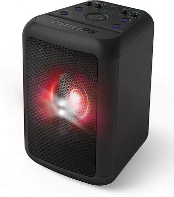 Altavoz portátil Philips Bluetooth para fiestas, negro, sistema de karaoke NX100 entrada de micrófono Foto 1 de 4