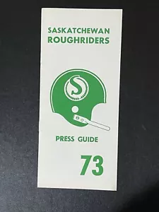 1973 Saskatchewan Roughriders CFL Football Press Media Guide - Bild 1 von 1