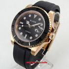 40mm Bliger Black Dial Sapphire Crystal Rubber PT5000 NH35A Automatic Mens Watch