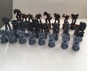2006 Hasbro Transformers Chess Replacement Pieces Bronze silver Rubber Material - Picture 1 of 6