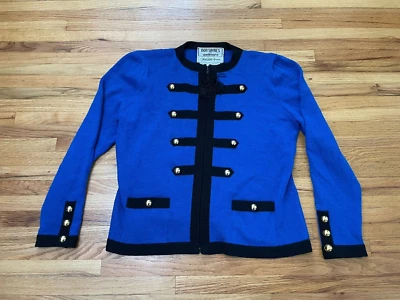 Don Sayres for Wellmore Saks Fifth Avenue Cardigan Sweater Women's 14 Blue - Image 1 of 4