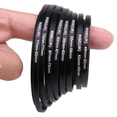 Adapter 9pcs Metal Step Up Rings Lens Filter Set 37-82mm adapter ring - Image 1 of 4