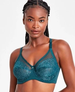 NWT Wacoal Retro Chic Full Figure Underwire Bra Sz 40C Ponderosa Pine 855186 - Picture 1 of 8