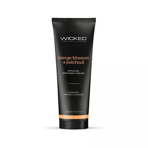 Wicked Aqua Massage Cream - 4 fl oz Orange Blossom and Patchouli Massage Cream - Picture 1 of 2