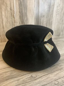 Vintage PEACHBLOOM VELOUR MERRIMAC BODY IMPORTED FUR HAT - Picture 1 of 6