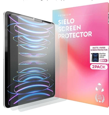SIELO [2PACK Paperfeel Screen Protector for iPad Pro 11-inch 2nd/3rd/4th [2020] - Image 1 of 4