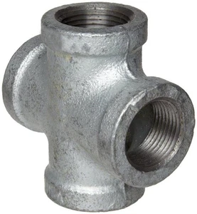 Kreuz 1/2" NPT Klasse 150 verzinkt Temperguss (GMI) Rohrverschraubung - Bild 1 von 8