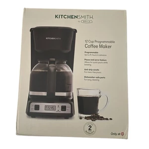 New KitchenSmith 12 Cup Programmable Electric Coffee Maker with GlassCarafe - Picture 1 of 4