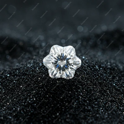 Flower Lab Grown Diamond Fancy Cut IGI Certified VVS-VS Clarity DEF CVD HPHT 1ct - Image 1 of 4