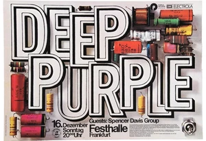 1973 DEEP PURPLE CONCERT POSTER WALL ART PRINT FRANKFURT GERMANY SIZE 11X17INCH - Picture 1 of 1
