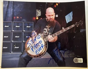 KERRY KING SIGNED SLAYER GUITARIST 8x10 PHOTO W/FUNNY INSCRIPTION BECKETT BAS - Picture 1 of 2