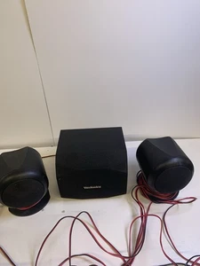 Technics Surround Sound Speakers Left, Right Centre Speakers With Lots Of Cable - Picture 1 of 7