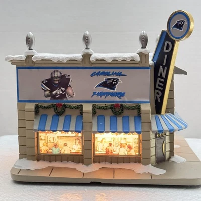 Cena de Navidad de fútbol americano NFL edificio iluminado vintage de los Carolina Panthers años 2000 Foto 1 de 4
