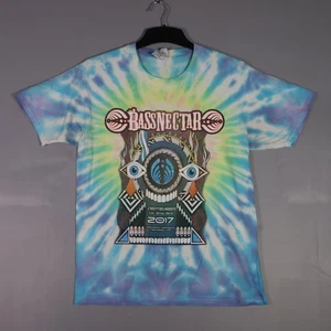 Gildan Womens T-Shirt Size M Bassnectar 2017 Hampton Coliseum Tie Dye Round Neck - Picture 1 of 8