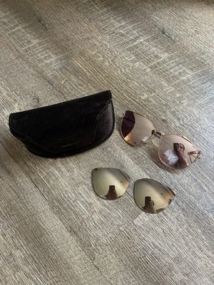 Gafas de sol Tom Ford FT0563 Jacquelyn-02 oro rosa lentes adicionales y estuche TF563 usadas Foto 1 de 4