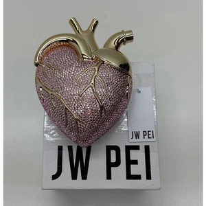 JW PEI Women's Maren Artificial Crystal Heart Shaped Bag - Pink NWT # - Picture 1 of 9