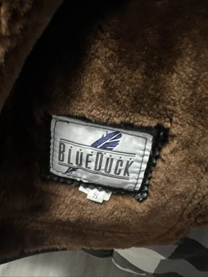 Chaqueta de Vuelo Blueduck Shearling Marrón con Piel Negra, Talla 8 Hombre o Mujer’s Foto 1 de 4