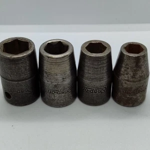 Snap On 1/2 Drive (4) 6 Point Impact Sockets Vtg USA P120 P140 P160 IM180 - Picture 1 of 7