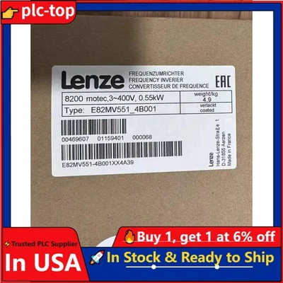 US Free TAX LENZE E82MV551-4B001 Inverter New  E82MV551_4B001 - Image 1 of 2