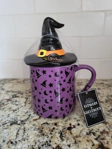 Tazza streghe di Halloween ragnatele e calderoni con coperchio nuova con etichette - Foto 1 di 6