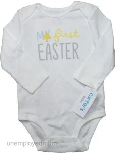My First Easter Bodysuit Baby Chick Tee 1st Top Boy Girl Unisex 3M - Picture 1 of 4