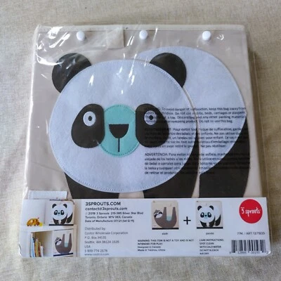 3 Sprouts Animal Fabric Foldable Storage Cubes Panda & Sloth New - Image 1 of 4