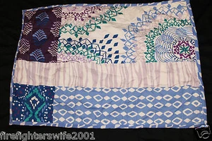 Xhilaration Patchwork Standard Sham púrpura azul verde nwop - una farsa - Imagen 1 de 9