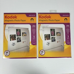 Kodak Magnetic Photo Paper Brand New Sealed x2 A4 High Gloss 10 Sheets Free Post - Bild 1 von 3