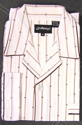 Nuevo de Colección 1950-60 Estampado Retro Art Deco Para Hombre Pijama Salón Set Talla C 42-44 Foto 1 de 2