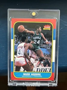 1986 Fleer Sticker Mark Aguirre Dallas Mavericks Rookie Card Gorgeous - Picture 1 of 6