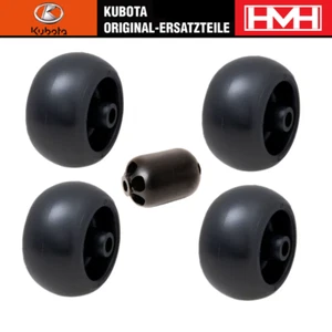 Original KUBOTA 5x rueda de apoyo rodillo de segadora JUEGO COMPLETO GR2120 GR2100 - Imagen 1 de 2