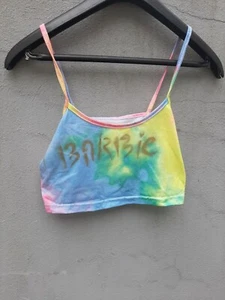 Damen-Krawatte OOAK Größe Small Rave Barbie zum Selbermachen gefärbt Punk Baby Sissy kurzes Oberteil - Bild 1 von 9