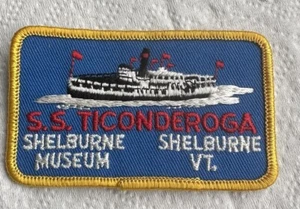 Parche de hierro vintage Shelburne Museum Vermont SS Ticonderoga Ship - Imagen 1 de 4