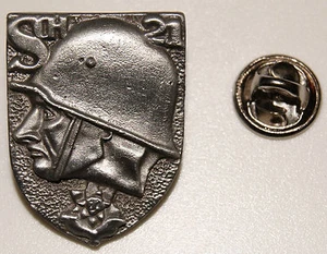 Stahlhelm Kopf Sch 21 Abzeichen Military l Anstecker l Abzeichen l Pin 67 - Bild 1 von 1