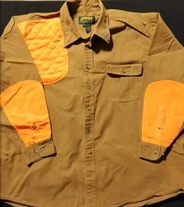 Sierra Trading Post Shirt Adult 2XL Orange Beige Hunting Shooting Shoulder Pad - Picture 1 of 14