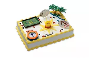 Casino Tortendekoration Set Topper Party Zubehör Deko Bäckerei Glücksspiel - Bild 1 von 2