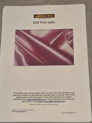 Pink Satin 508 Golden Kite Cross Stitch Pattern, Fabric, Satin - Image 1 of 4