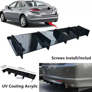 23x5" Fit For Mazda 6 2009-2013 Rear Bumper Lower Diffuser Shark Fin Black Trim - Imagen 1 de 11