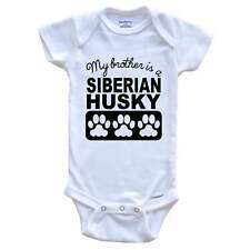 My Brother Is A Siberian Husky One Piece Baby Bodysuit One Piece Baby Bodysuit