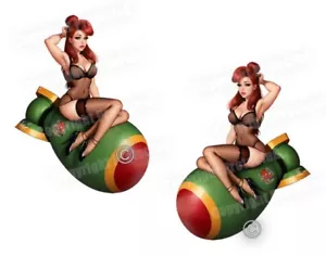 Calcomanías de pared atómicas pin up para niña nariz arte mural C36003 - medianas - Imagen 1 de 7