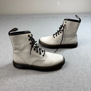 Doc Martens Zavalay Combat Boots Men 9 Woman 10 White Lace Airwair Heritage Y2K - Picture 1 of 6